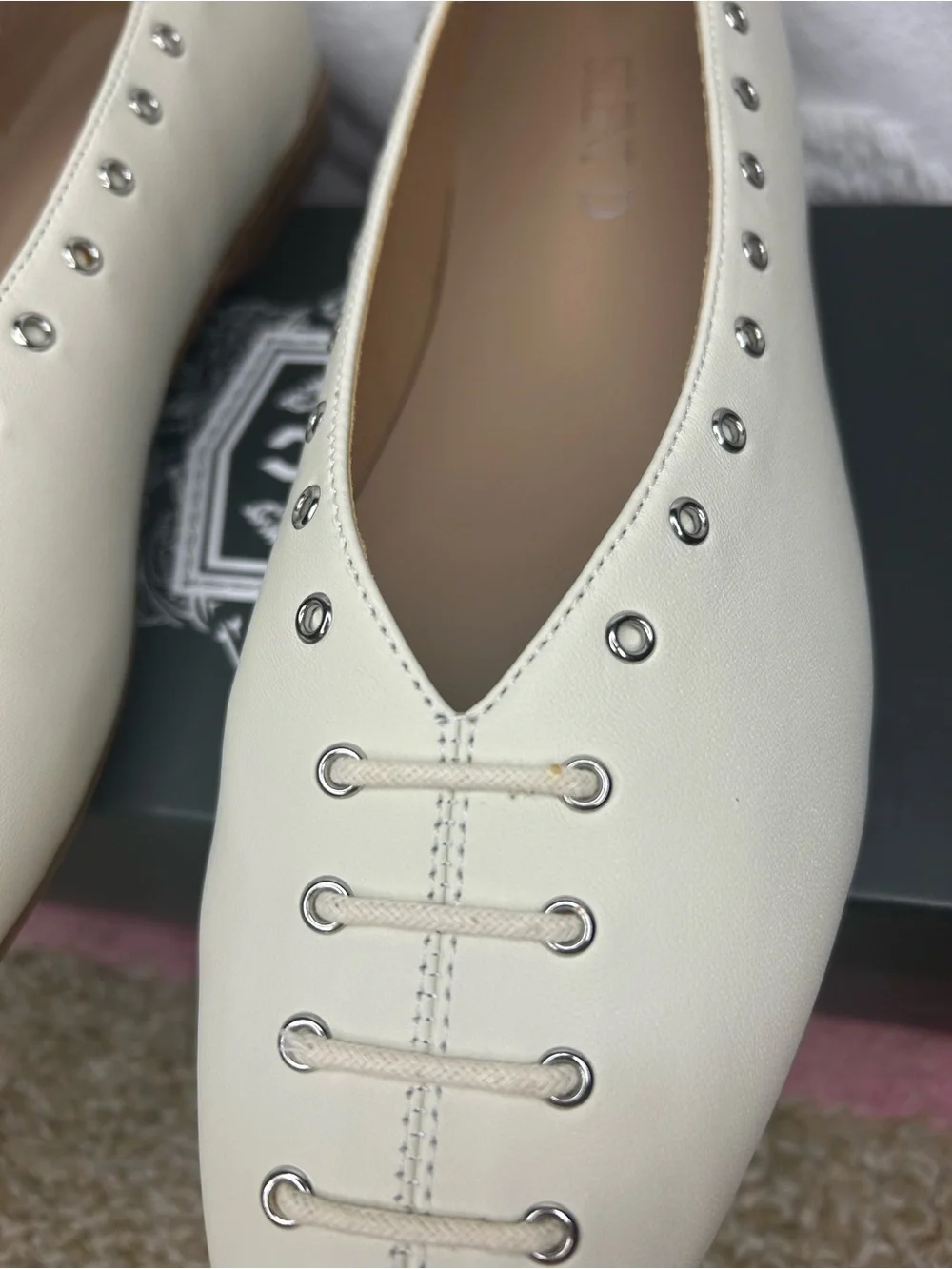 Anthropologie Silent D Lonny Grommet Lace-Up Flats
